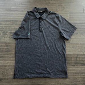 Travis Mathew Golf Polo Shirt Pima Cotton Blend Charcoal Dark Grey
